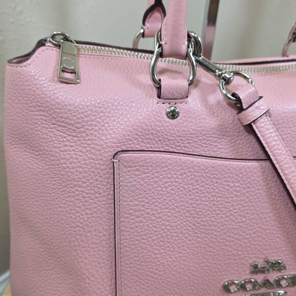 Coach Emma Pebbled Leather Satchel - Picture 5 of 16